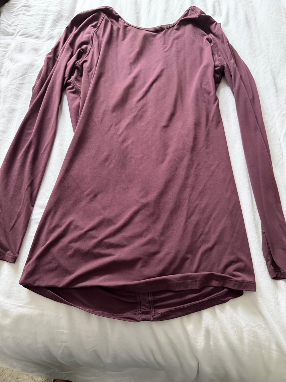 lululemon athletica Long Sleeve Scoop Neck Top - Mauve Plum